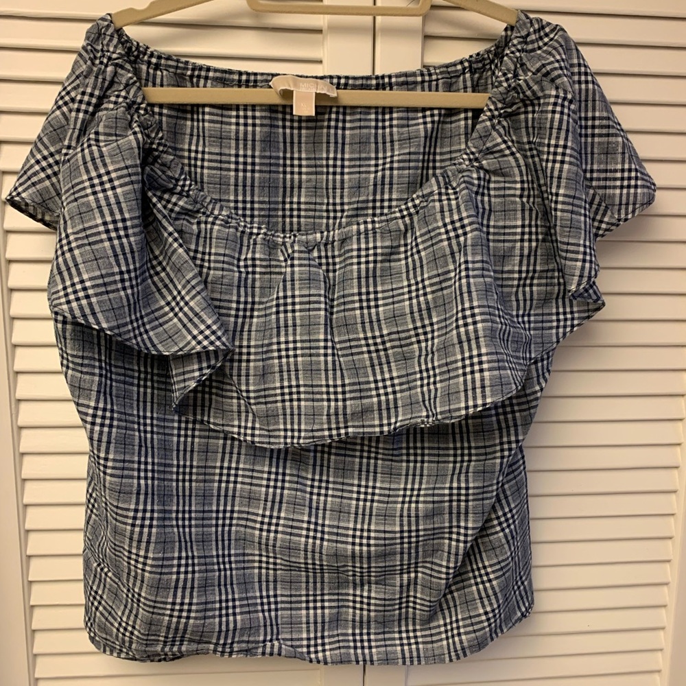 Michael Kors XL white and blue